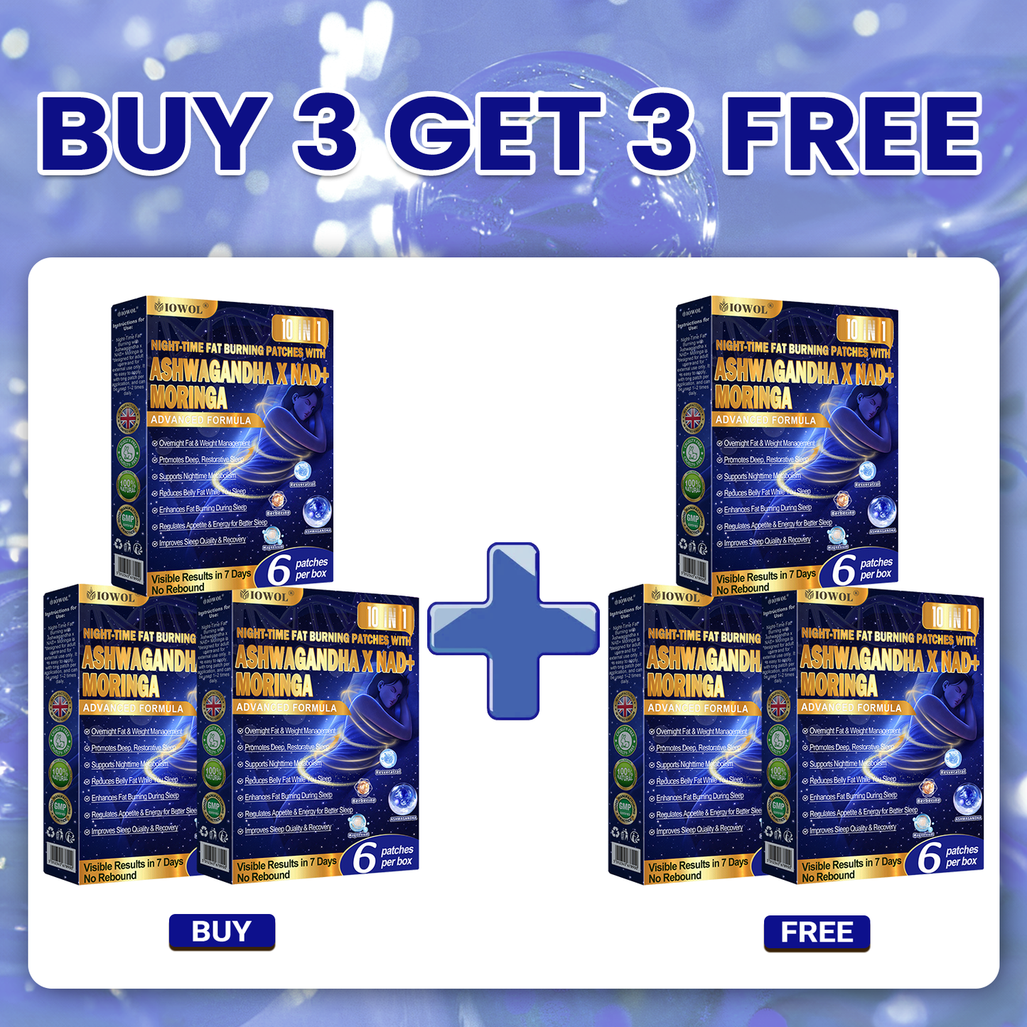 IOWOL ® NIGHT-TIME FAT BURNING PATCHES! ZERO PILLS & ZERO WASTE & ZERO STRUGGLE &50% RESULTS.
