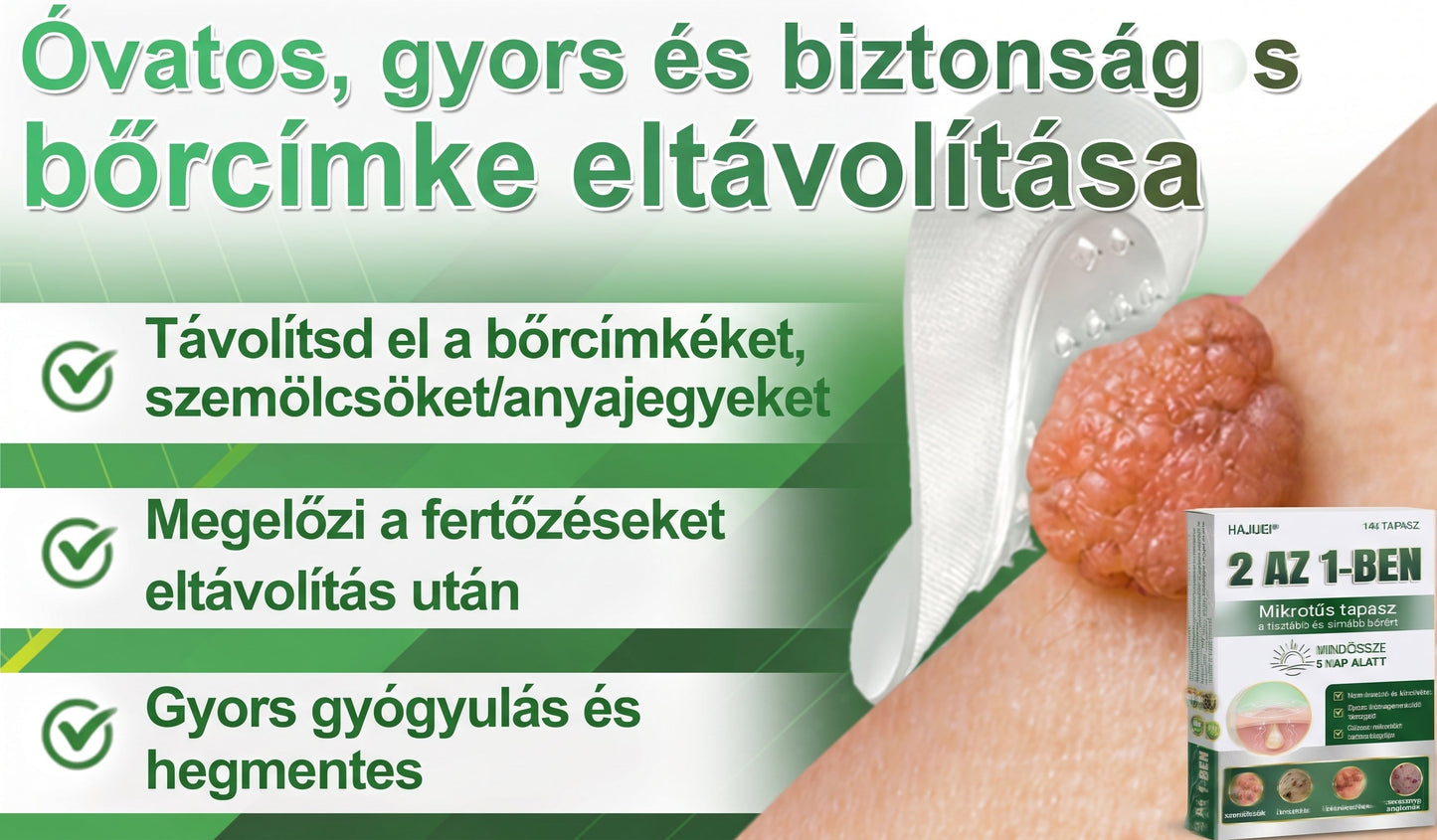 🇭🇺 HAJUEI® 2-az-1-ben Mikrotű & Hidrokoloid Tapasz | Láthatatlan Csillag Tapasz Bőrhibákra, Pattanásokra és Egyenetlen Bőrfelszínre | Arcra és Testre | 144 db ✨