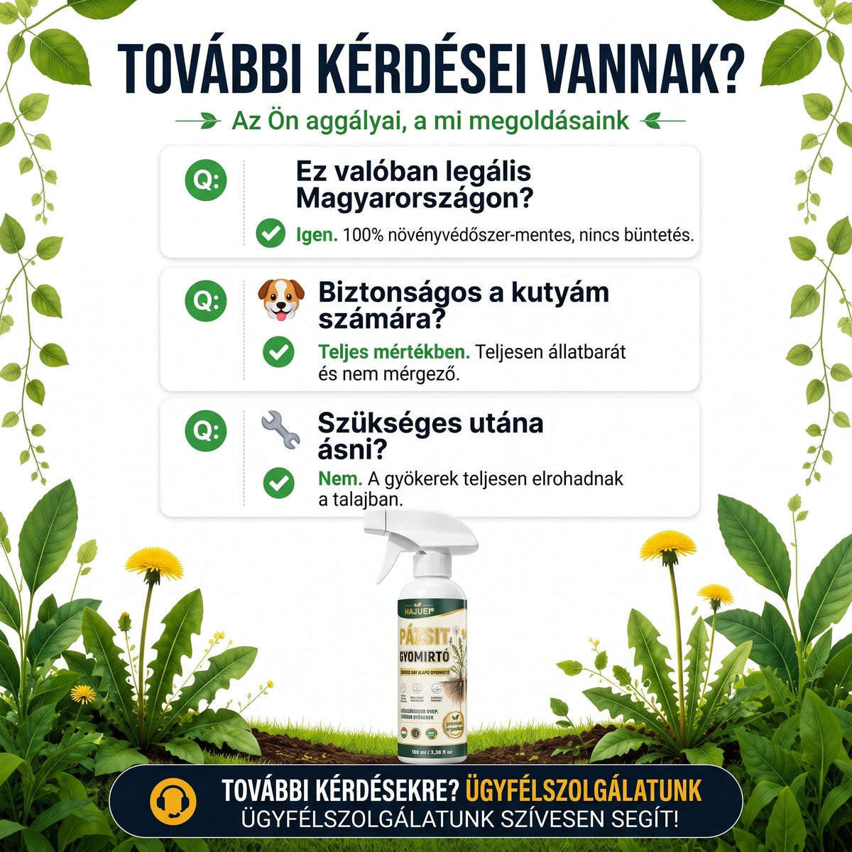 ⚡ [Könnyű és stresszmentes gyomirtás a kertben] HAJUEI® Háztartási használatra szánt gyomirtó szer