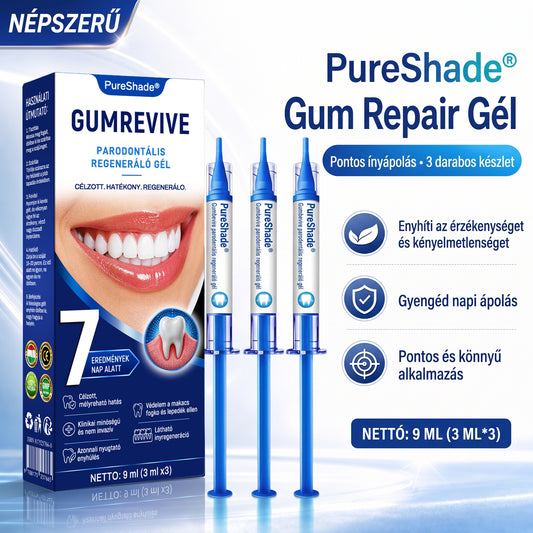 PureShade® 🦷 GumRevive Ínyregeneráló Gél – Az egészségesebb ínyért és magabiztosabb mosolyért 👍