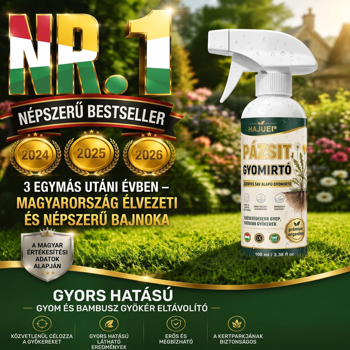 ⚡ [Könnyű és stresszmentes gyomirtás a kertben] HAJUEI® Háztartási használatra szánt gyomirtó szer