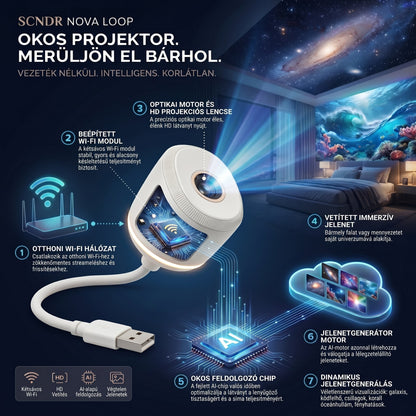 🌌 HAJUEI® 5D intelligens csillagprojektor – Varázsold otthonodat lenyűgöző univerzummá ✨