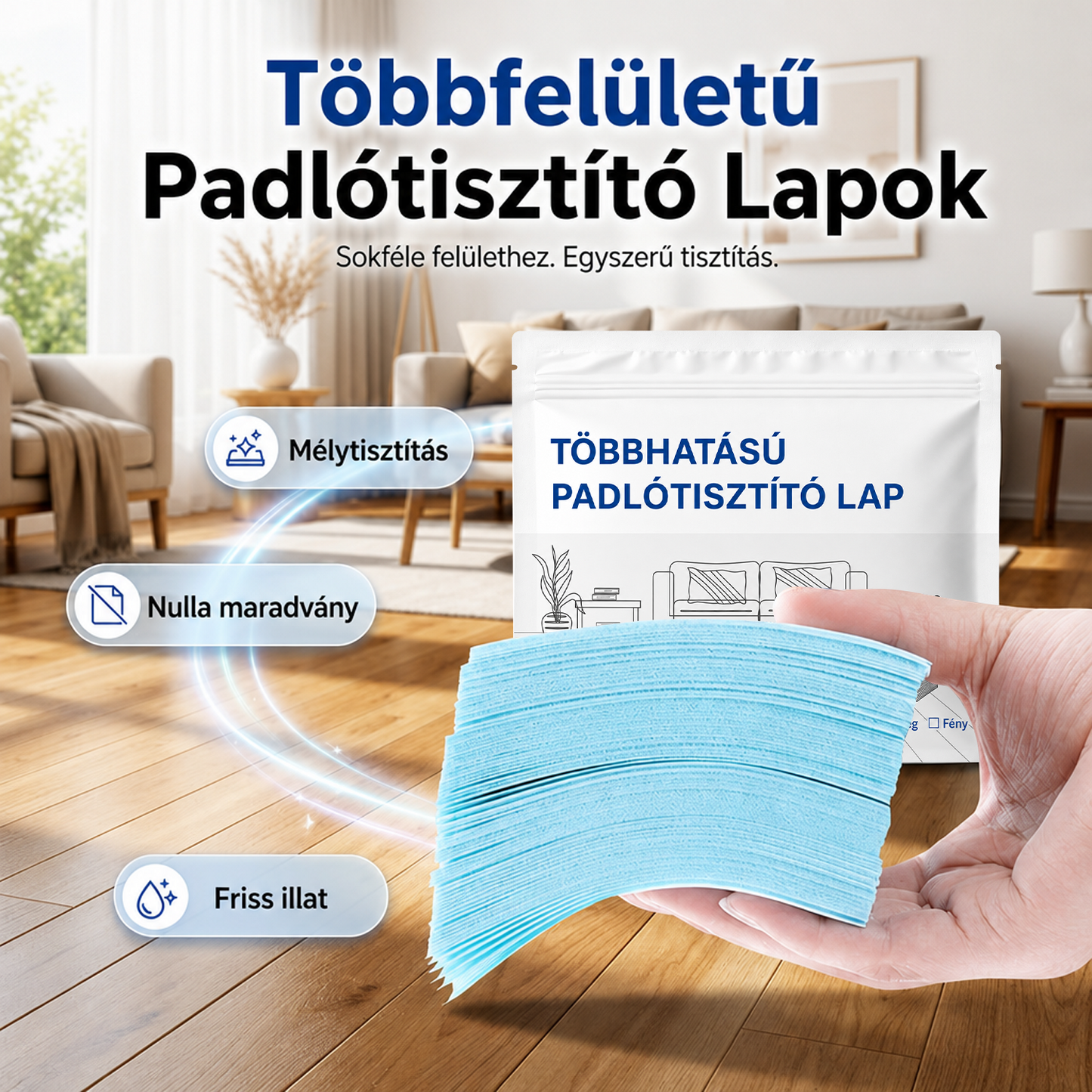 50% Kedvezmény Korlátozott Ideig! 💧🧹Geelemon® Vízben Oldódó Padlótisztító Lapok🧻