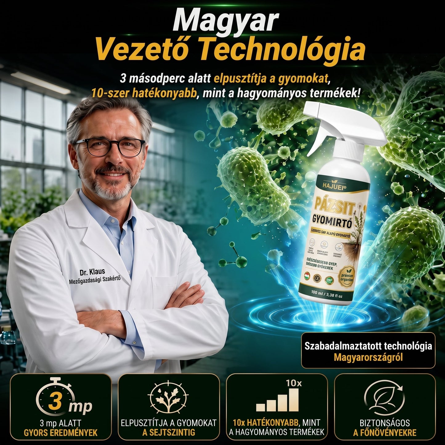 ⚡ [Könnyű és stresszmentes gyomirtás a kertben] HAJUEI® Háztartási használatra szánt gyomirtó szer