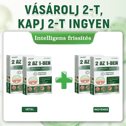 🇭🇺 HAJUEI® 2-az-1-ben Mikrotű & Hidrokoloid Tapasz | Láthatatlan Csillag Tapasz Bőrhibákra, Pattanásokra és Egyenetlen Bőrfelszínre | Arcra és Testre | 144 db ✨